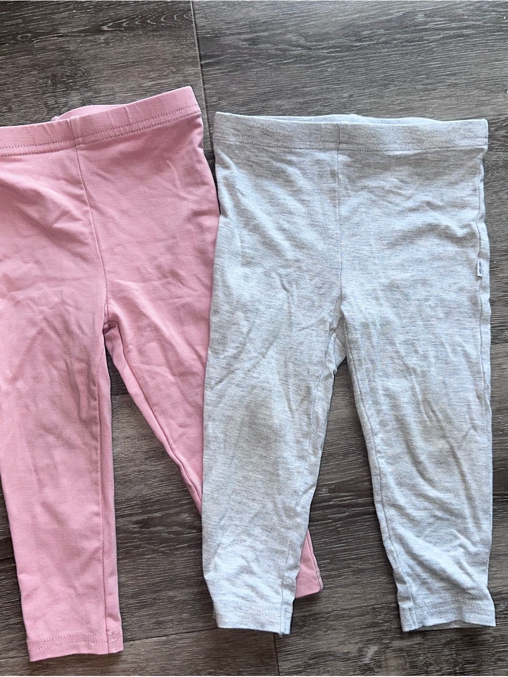 Little Sleepies Kids Bamboo Leggings - Pink & Light Gray